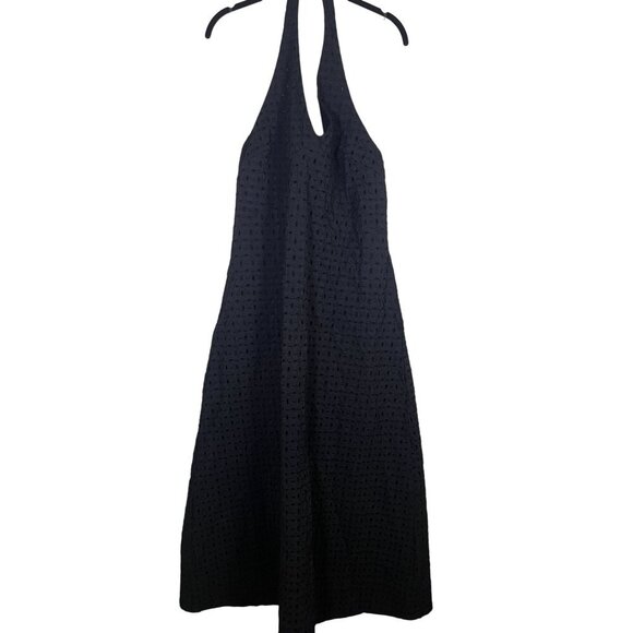 A New Day Halter Maxi Dress XL Black Neutral Minimalist Open Back Classic Glam - Picture 9 of 15